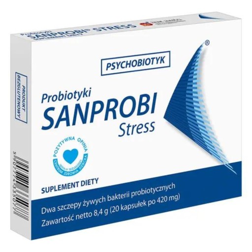 SANPROBI STRESS probiotyk, psychobiotyk 20 kaps.