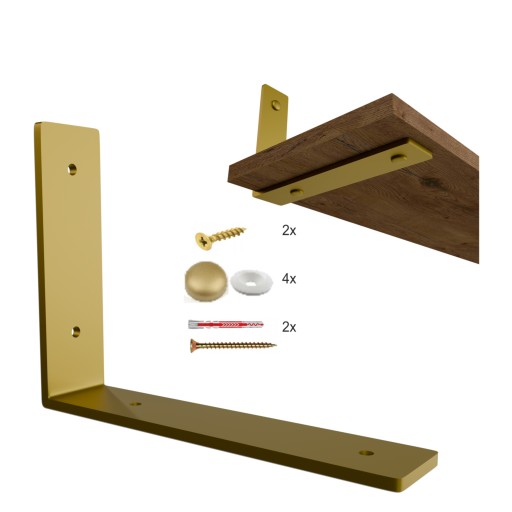 Wspornik Półki Podpórka Pod Półkę Metalowa 5 mm Loft Złoty 4x19x14