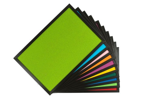Tablica korkowa KOLOROWA 90x120 CZARNA RAMKA piękne kolory POLSKI PRODUKT