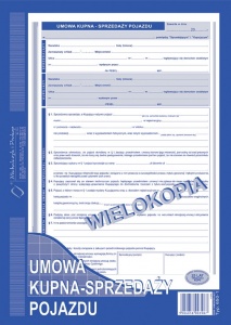 Druk umowa kupna sprzedaży pojazdu 650-1