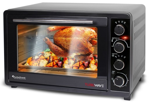 Piekarnik elektryczny TurboTronic termoobieg rożno grill 45L 2000W Czarny