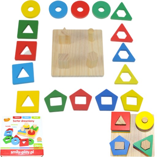 SORTER UKŁADANKA MONTESSORI DREWNIANA NAUKA ROZWÓJ