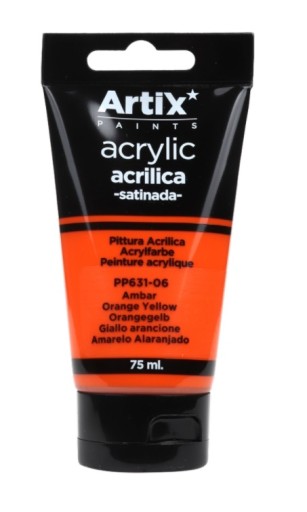 FARBA AKRYLOWA BURSZTYNOWO ŻÓŁTA 75 ML.
