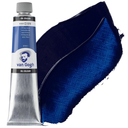 Farba Olejna VAN GOGH artystyczna wydajna Talens 200ml NIEBIESKI FTALO 570