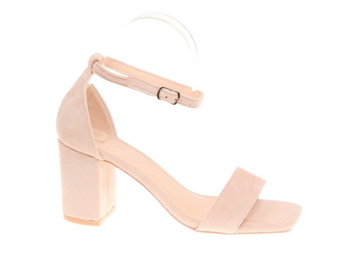ZAMSZOWE SANDAŁY NA SŁUPKU Pink r.38