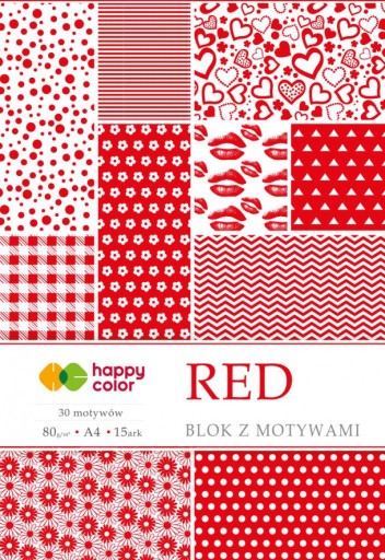 Blok Ozdobny A4 do Scrapbookingu Czerwony OKAZJA!!