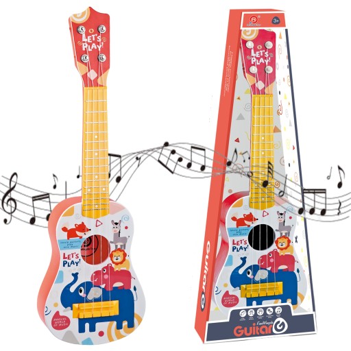 GITARA KLASYCZNA DLA DZIECI DUŻA INSTRUMENT 4 STRUNY UKULELE 57CM WOOPIE