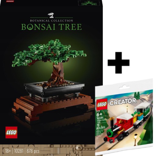 LEGO CREATOR EXPERT ICONS DRZEWKO BONSAI 10281+LEGO 30584 ZESTAW ŚWIĄTECZNY
