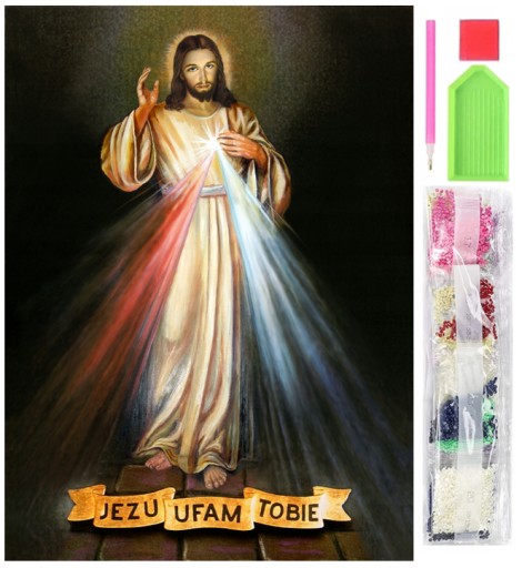 MOZAIKA DIAMENTOWA Haft Diamentowy Zestaw 5D JEZUS