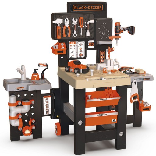 Smoby Black & Decker Mega warsztat ze strefą malarza i hydraulika 360726