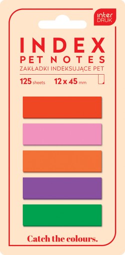 Zakładki indeksujące PET CATCH THE COLOU Interdruk