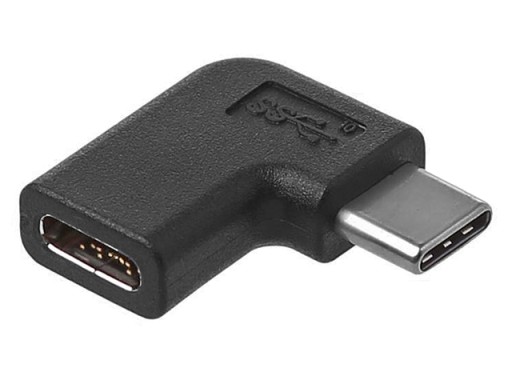 Adapter USB-C USB3.1 SuperSpeed+ 10Gb/s C/wtyk-C/gniazdo kątowy boczny
