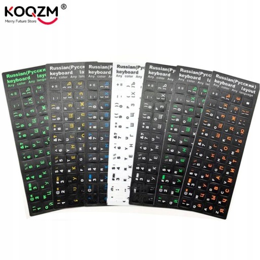 1pc Russian Letters Keyboard Stickers For Notebook