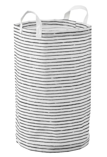 IKEA KLUNKA - torba na pranie biały/czarny 60 l