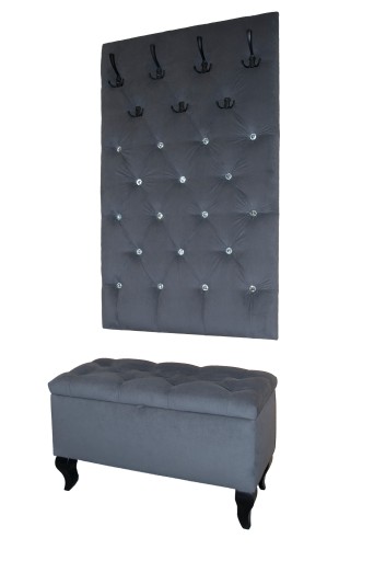 GARDEROBA Matylda pufa 80 + panel tapicerowany