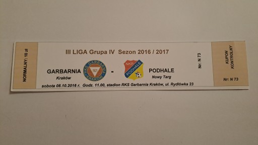 GARBARNIA KRAKÓW - PODHALE NOWY TARG 08-10-2016