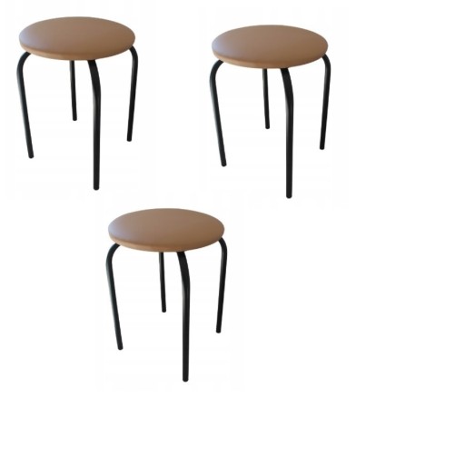 TABORET KUCHENNY CHICO STOŁEK CZARNY LOFT 3 SZT
