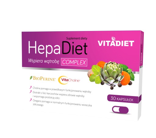 HepaDiet 30 kaps na wątrobę i woreczek żółciowy