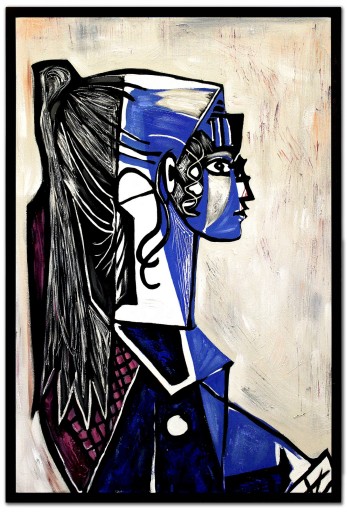 Obraz ręcznie malowany w ramie Pablo Picasso Portret Sylvette David 63x93