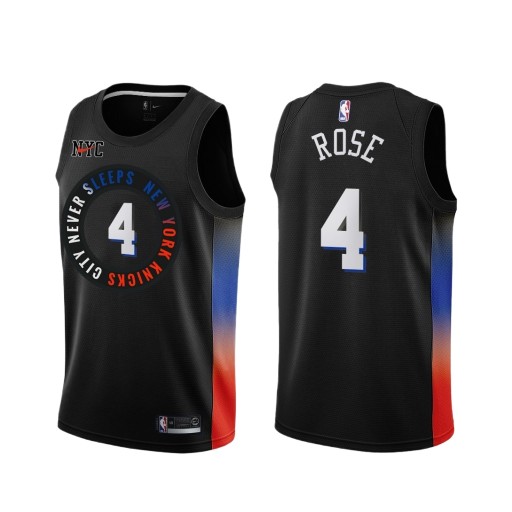 Męska koszulka koszykarska tłoczona na gorąco New York Knicks Derrick Rose