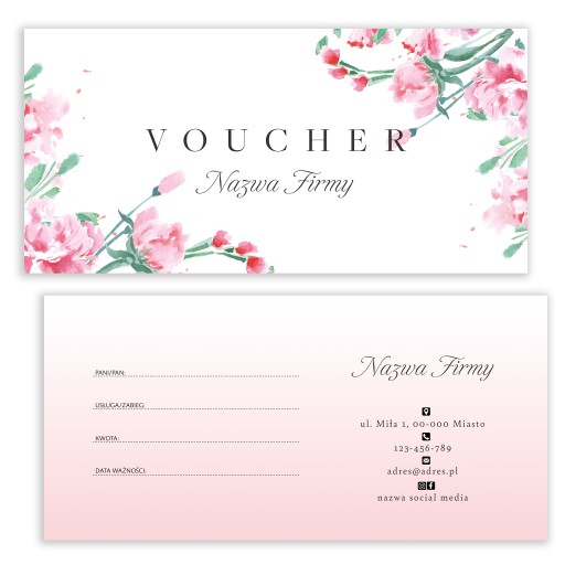 VOUCHER ZAPROSZENIE DLA KOSMETYCZKI MANICURE T06