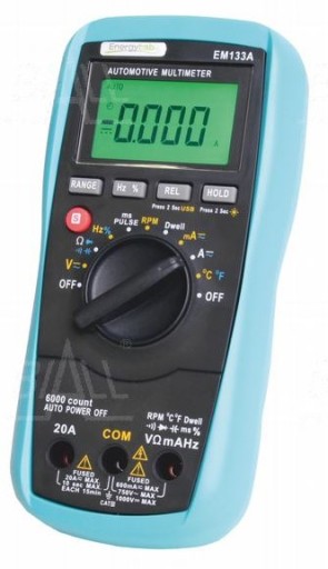 Multimetr samochodowy EM133A, (15 funkcji), USB