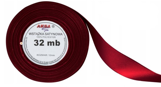WSTĄŻKA TASIEMKA SATYNOWA ATŁASOWA 12MM 32MB WZORY