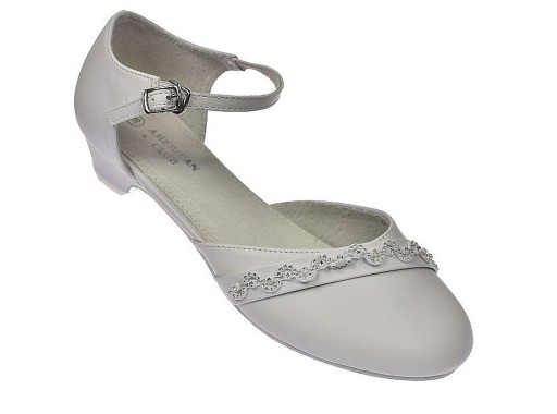 Buty komunijne białe balerinki z obcasem kom 38/23 roz. 36