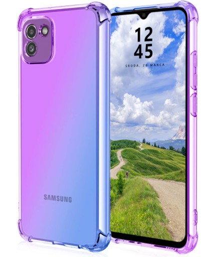 Etui do Samsung A03 MIENIĄCY KOLOR + SZKŁO