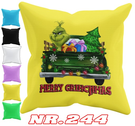 POSZEWKA NA PODUSZKĘ JAŚKA DO PRZEDSZKOLA GRINCH ŚWIĘTA + IMIĘ GRATIS