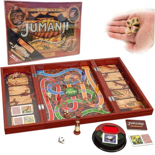 Gra Planszowa JUMANJI EDYCJA Limitowana DREWNIANA FILMOWA GRA PLANSZOWA PL