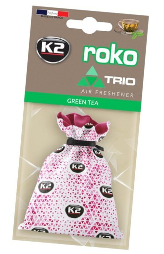 K2 ROKO TRIO ZAPACH SAMOCHODOWY ZIELONA HERBATA
