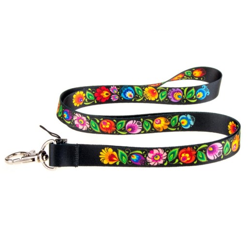 SMYCZ DO KLUCZY FOLK - ŁOWICKA CZARNA 1,5 CM