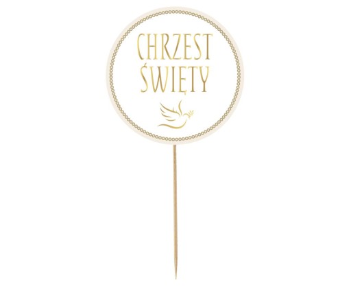 Topper na tort - Chrzest Święty, gołąbek