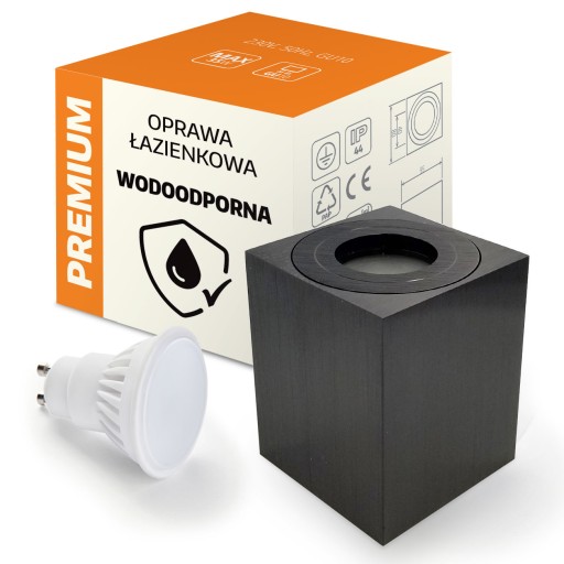Oprawa Halogenowa Kwadratowa + Żarówka LED GU10