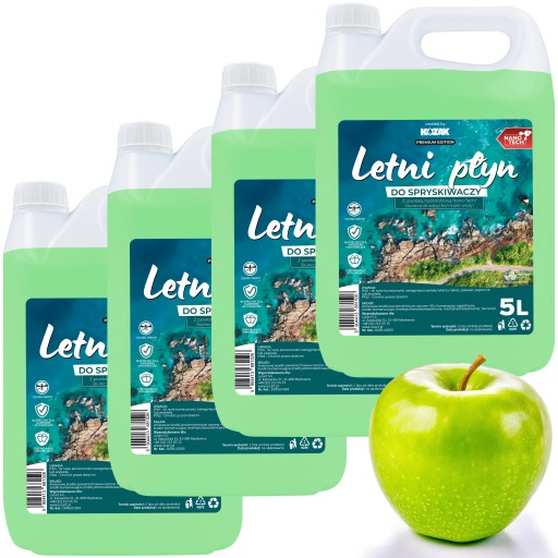 LETNI PŁYN DO SPRYSKIWACZY EFEKT NIEWIDZIALNEJ WYCIERACZKI WYDAJNY 20L 4x5L