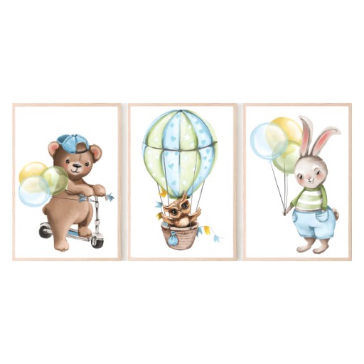 Zestaw 3 plakaty A3 samoloty balony transport nr.4