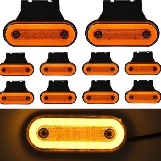 10X LAMPA OBRYSOWA OBRYSÓWKA DIODOWA LED OBRYSÓWKI 2 LED Z OBRAMOWANIEM
