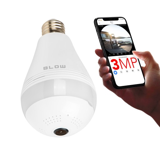 KAMERA WiFi 3MP ŻARÓWKA E27 SZPIEGOWSKA NIANIA