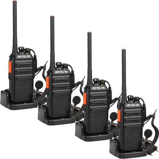 Retevis RT24 Walkie Talkie Z Zestawem SłUchawkowym I Wtyczką Eu, Radio, 3KM