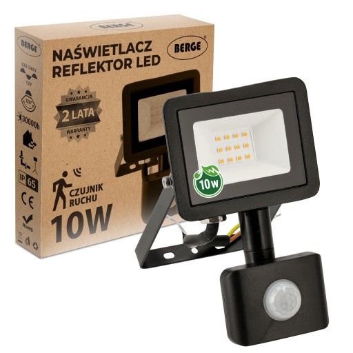 Halogen LED Z Czujnikiem Ruchu 10W = 75W Premium