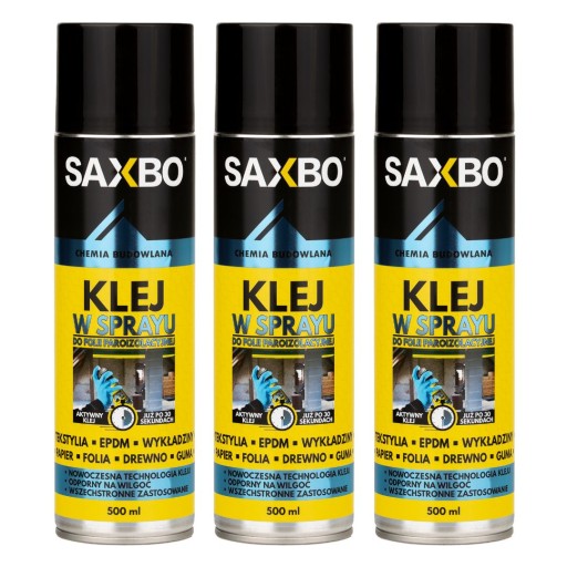 Klej w sprayu do folii izolacyjnej SAXBO ZESTAW