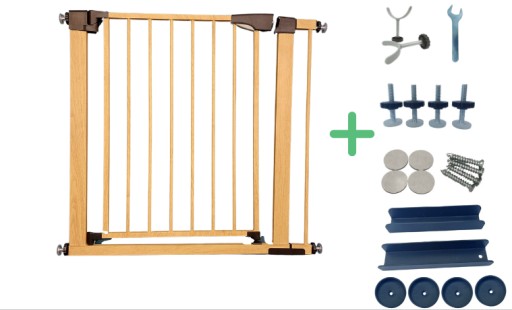 Bramka na schody BARIERKA ROZPOROWA świetna jakość duży zestaw 75-89cm
