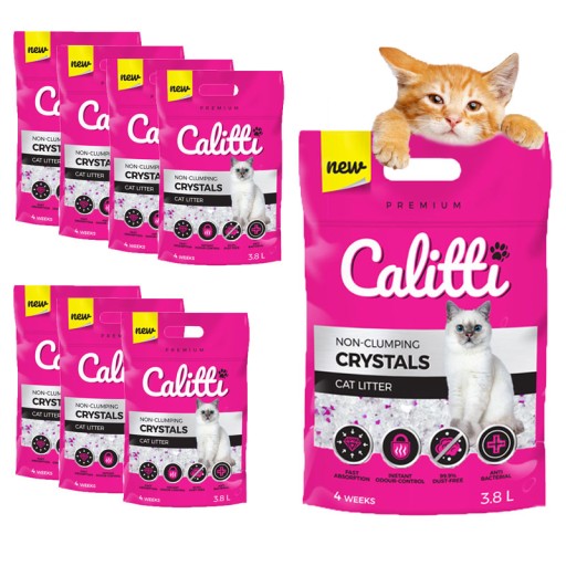 CALITTI CRYSTALS ŻWIREK SILIKONOWY 8x3.8L = 30,4L