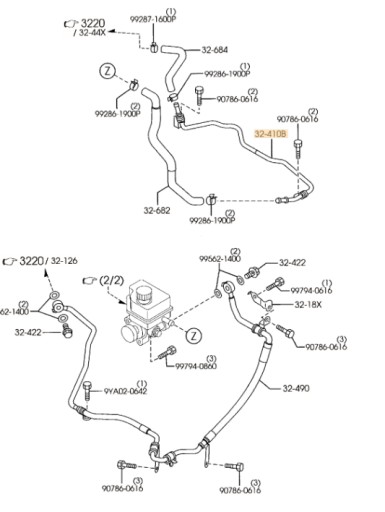 Rurka Przewód wspomagania Mazda 6 GG GY Lift 05-06