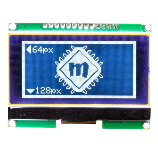 Wyświetlacz LCD graficzny 128x64px czarny COG SPI ST7565R