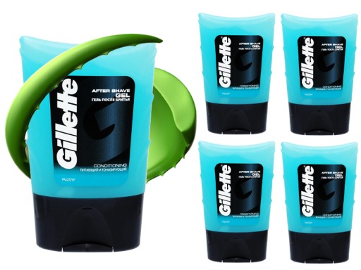 5x ŻEL PO GOLENIU NAWILŻAJĄCY ŁAGODZĄCY ODŻYWCZO REGENERUJĄCY GILLETTE 75ml