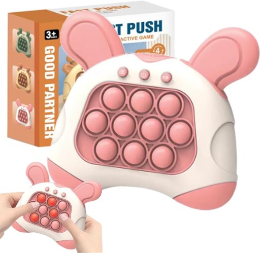 Quick Push Toy with Lights, Fast Push Bubble Game Animal Version Fidget