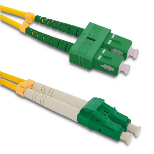 Qoltec Patchcord światłowodowy SC/APC - LC/APC | Singlemode | 9/125 | 2m