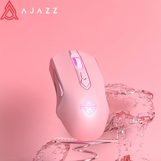 Przewodowa mysz gamingowa AJAZZ AJ52 PRO do gamingowej kawiarni internetowej, różowa